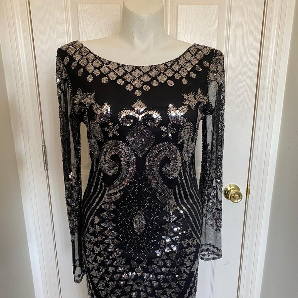 Black, Sequin Party Dress